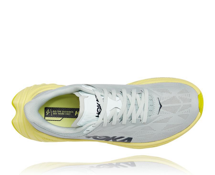 Running Shoes Womens - Hoka One One Carbon X 2 - White - SUAJMRZ-75